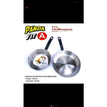 Jual Maspion Maxim Panda Fit A Set M Saucepan Dan Cm Frypan