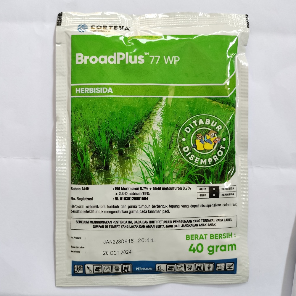 Jual BROADPLUS BROAD PLUS 77 WP HERBISIDA SISTEMIK PADI PEMBASMI