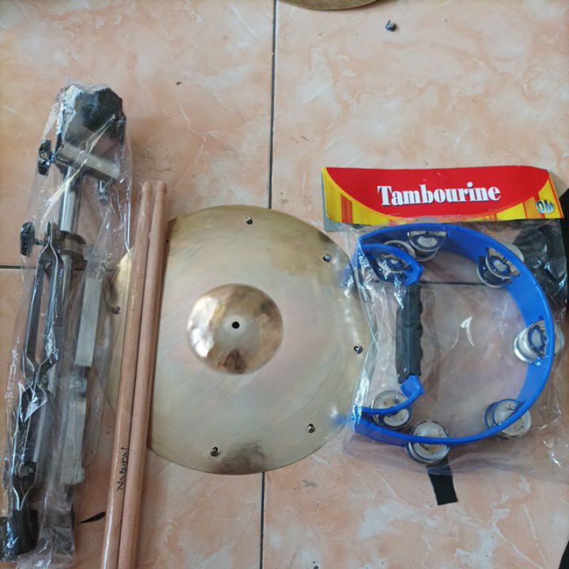 Jual 1set Stand Cagak Simbal Marawais Markis Tamborin Fiber Single