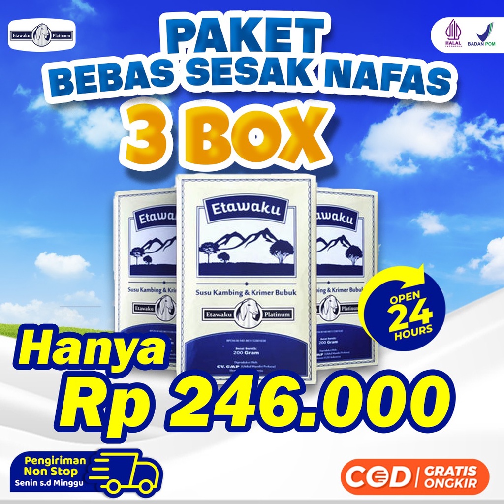 Jual Etawaku Platinum Paket Bebas Sesak Nafas Box Susu Kambing Etawa