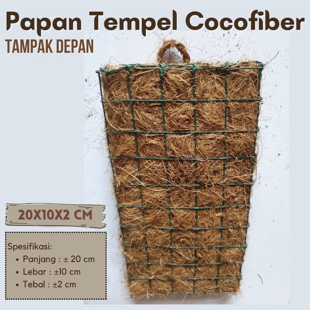 Jual Media Tempel Sabut Kelapa 20x10x2 Cm Papan Cocofiber Untuk