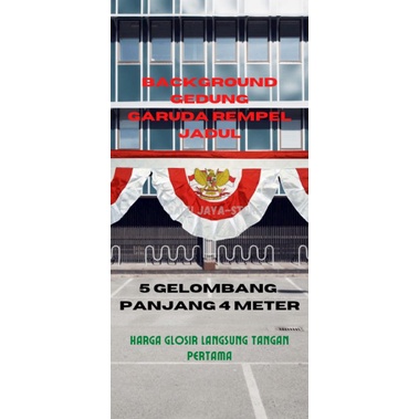 Jual Bendera Bekron Garuda Gelombang Panjang Meter Background