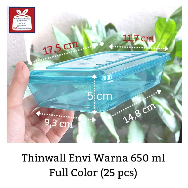 Jual Thinwall Envi Full Color Kotak Makan Envi Full Warna Isi Pcs