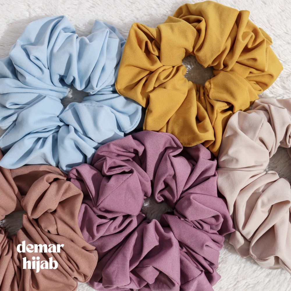 Jual Demar Hijab Scrunchie Jumbo Ikat Rambut Hijab Jersey Super