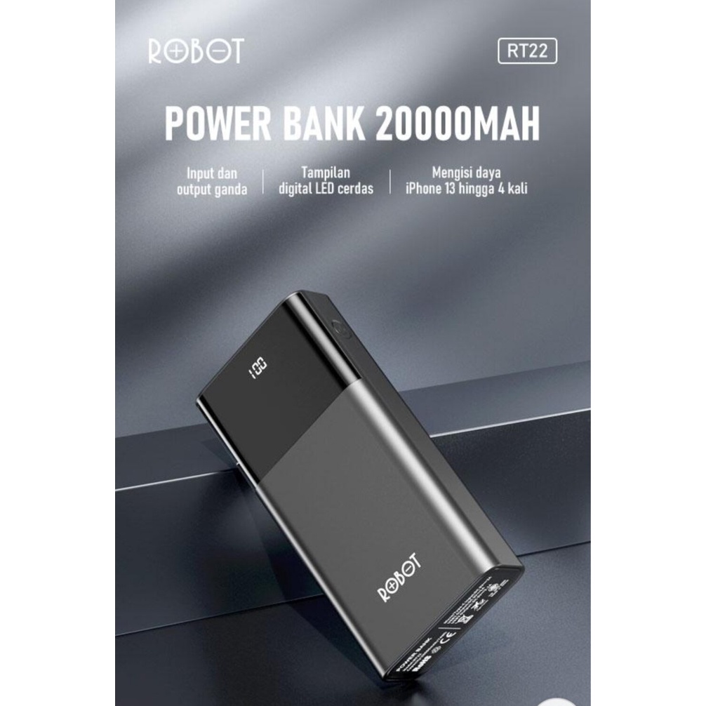 Jual Power Bank Robot Rt Fast Charging Mah Dual Port Input