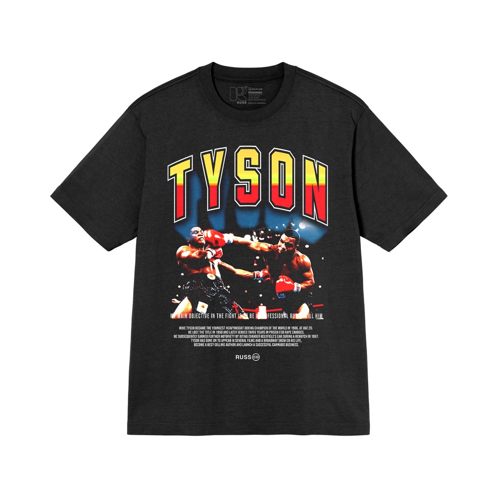 Jual Russ Tshirt Kaos Pria Tyson Black Shopee Indonesia