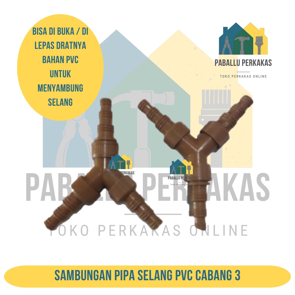 Jual Sambungan Pipa Selang PVC Cabang 3 Sambungan Selang Air Cabang 3