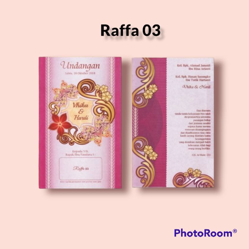 Jual Raffa 03 Blangko Undangan Nikah Ultah Khitan Shopee Indonesia