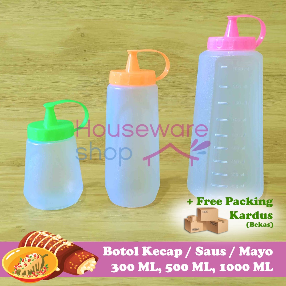 Jual Botol Kecap 300 ML 500 ML 1000 ML Botol Mayonaise Mayo Botol