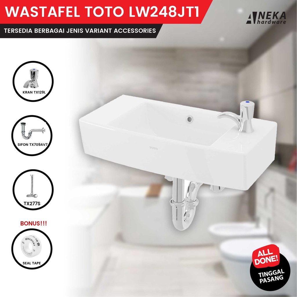 Jual Wastafel Gantung Toto Lw Jt Wall Hung Lavatory Toto Shopee