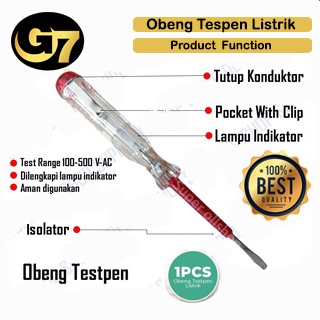 Jual Obeng Tespen Listrik AC Bolak Balik Obeng Testpen Tes Tegangan