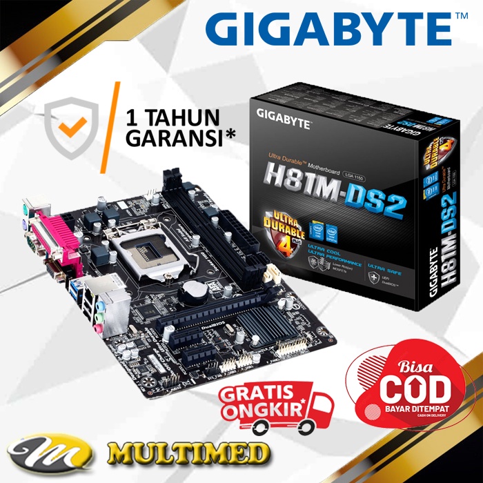 Jual Mainboard Mobo Motherboard LGA 1150 H81 DDR3 Garansi 1 Tahun