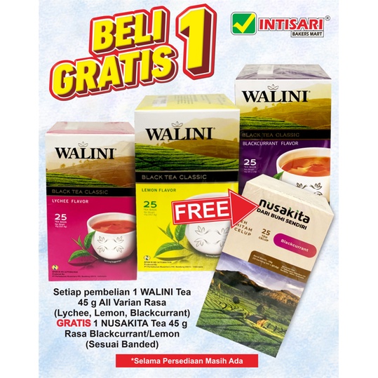 Jual WALINI BLACK TEA 45 G KEMASAM AMPLOP Shopee Indonesia