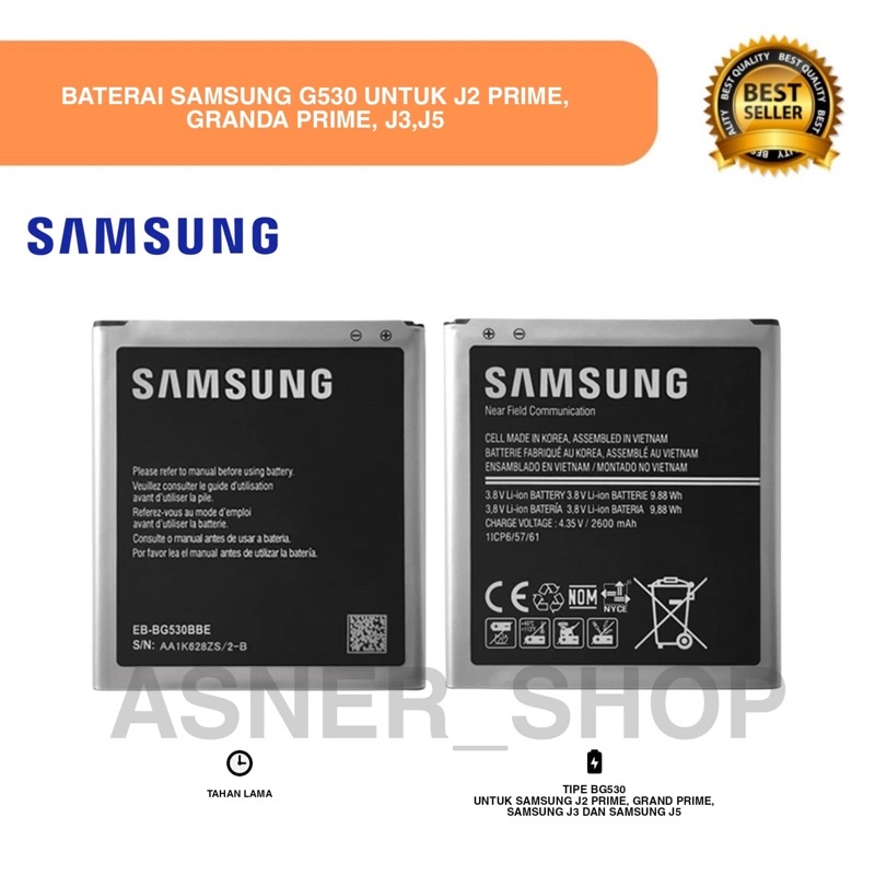 Jual Baterai Samsung G530 J2Prime Bat Grand Prime J3 J5 Galaxy J2