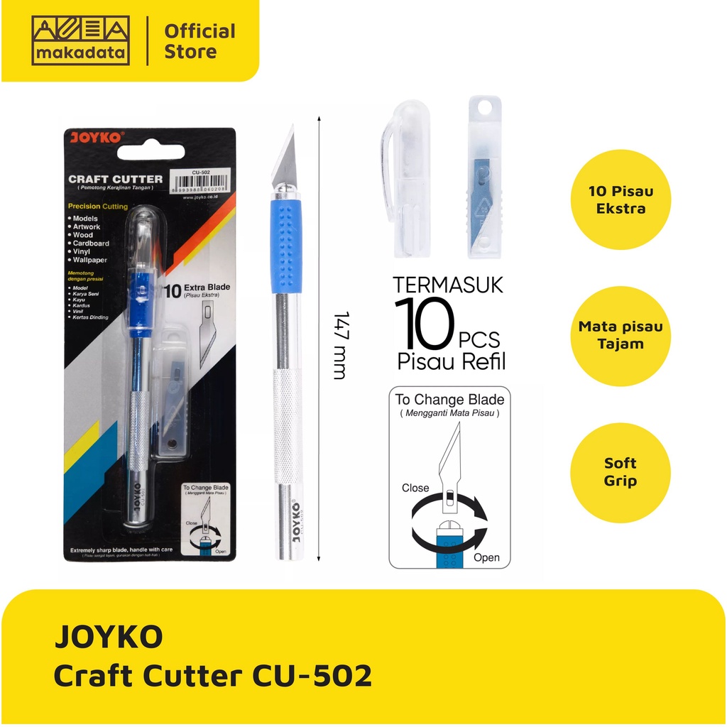 Jual CRAFT CUTTER PEMOTONG KERAJINAN JOYKO CU 502 1 PCS MURAH