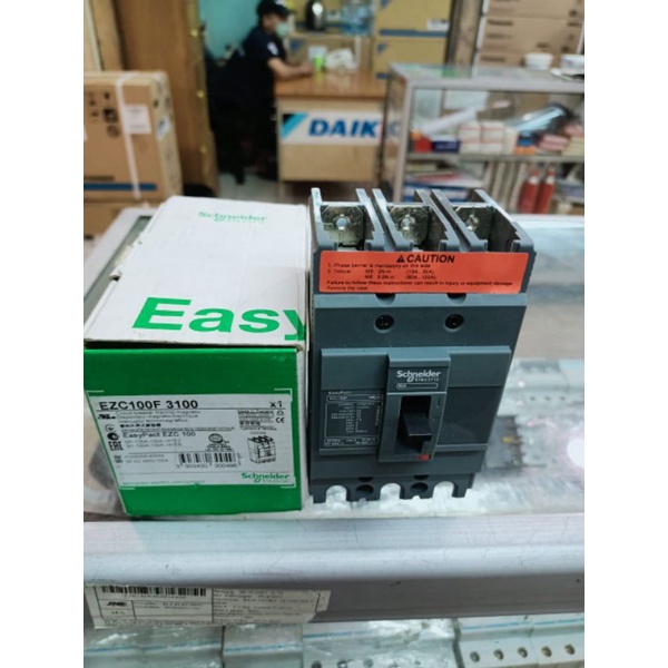 Jual MCCB SCHNEIDER EASYPACT EZC100F 3P 15A 20A 25A 30A 40A 50A 60A 75A