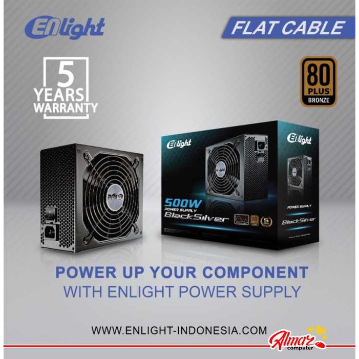 Jual Power Supply Enlight Black Silver W Plus Bronze Shopee