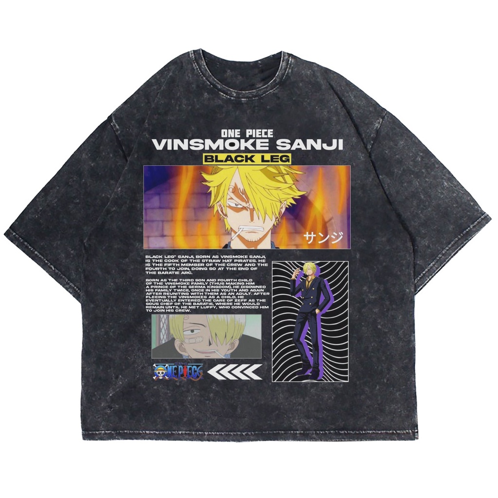 Jual Patternmerch One Piece Vinsmoke Sanji Black Leg Oversize T Shirt