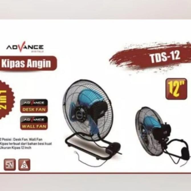 Jual ADVANCE TDS 12 Kipas Angin Besi Tornado 2in1 Duduk Meja Tembok