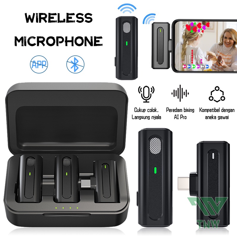 Jual TNW Y9 Nirkabel Lavalier Mikrofon Wireless Microphone 2 4 GHz Dual