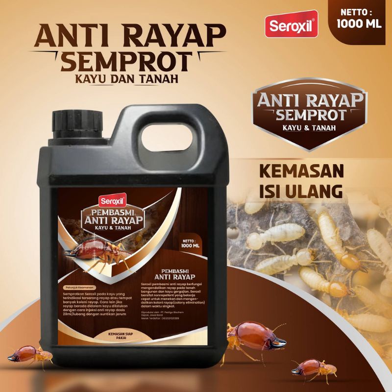 Jual Obat Pembasmi Anti Rayap Kayu Dan Tanah Siap Pakai 1000ml