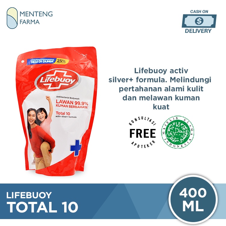 Jual Lifebuoy Sabun Mandi Cair Refill Total 10 400 ML Sabun