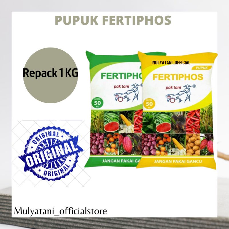 Jual Pupuk SP FERTIPHOS TSP Hitam Pak Tani Ecer Repack 1 Kg Original