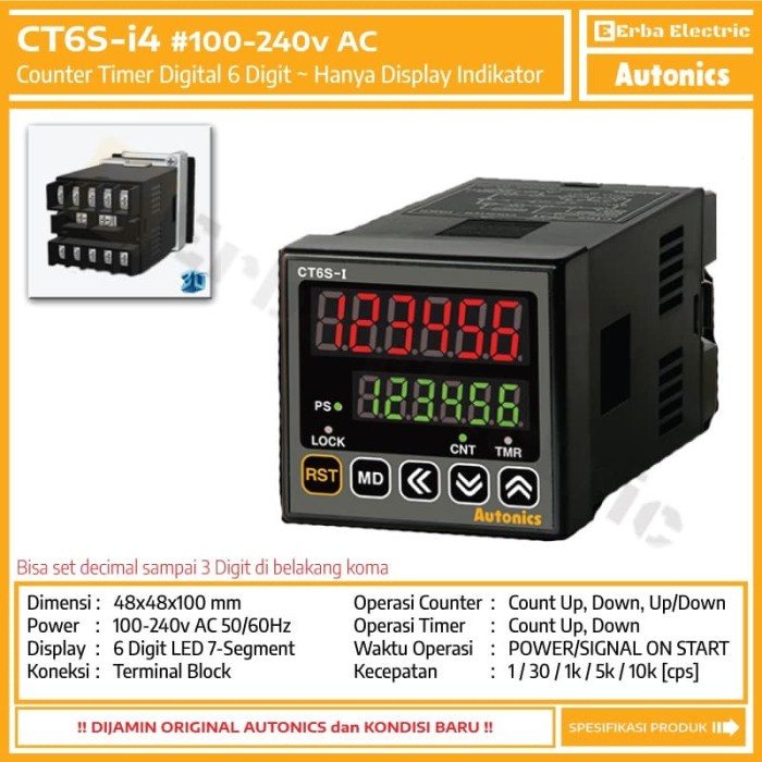 Jual Digital Counter Autonics Ct S I V V Ac Counter Timer