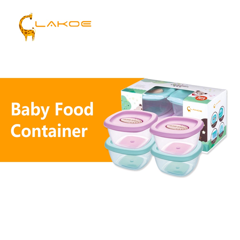 Jual LAKOEOFFICIALMALL 4In1 Baby Food Container Tempat Mpasi Bayi Wadah