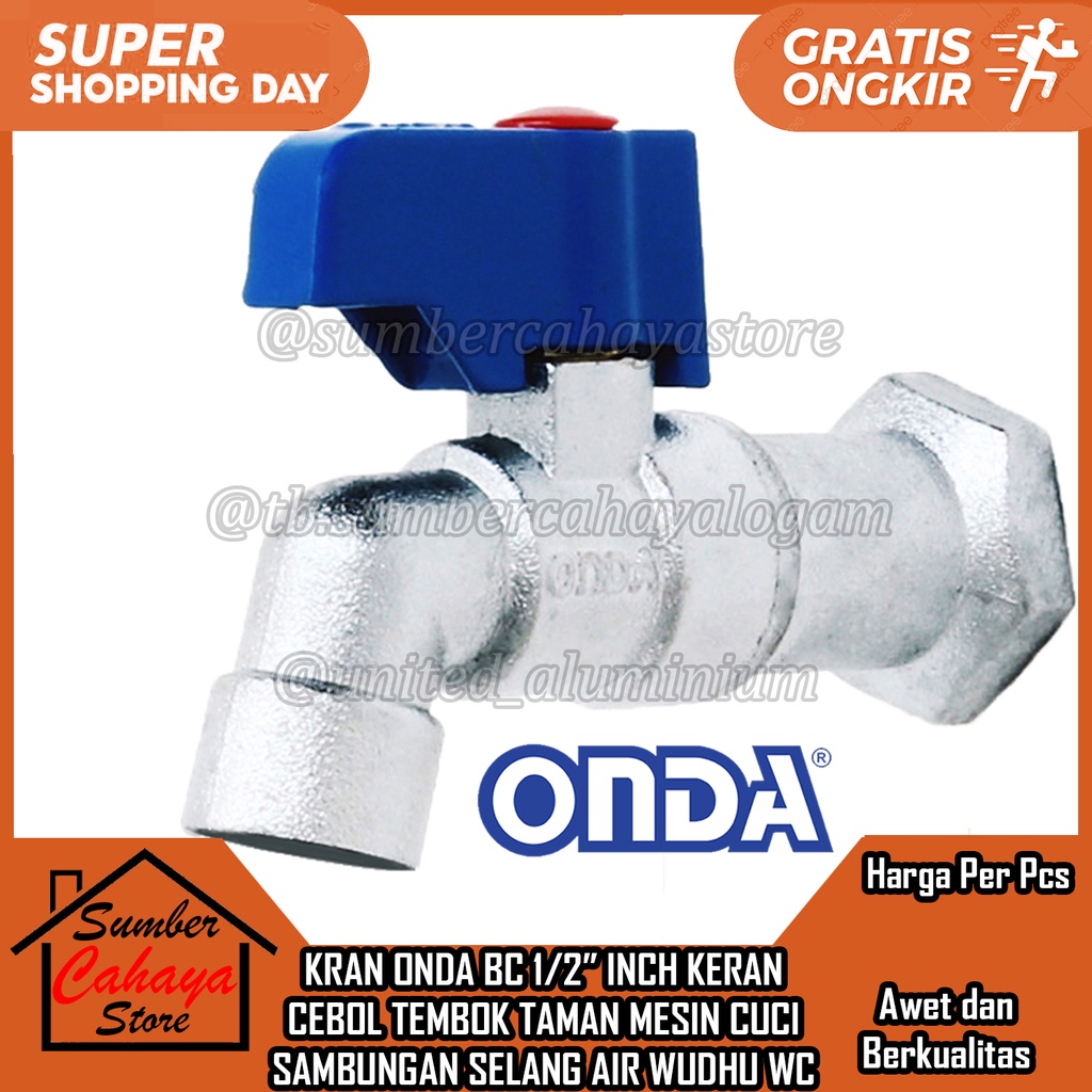 Jual KRAN TEMBOK ONDA BC 1 2 In Inci Inchi Inch Keran Taman Garden Tap