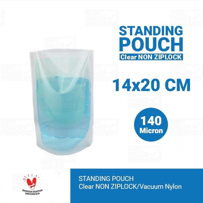 Jual 50 Pcs Standing Pouch Cair 500 Ml Nylon Tebal 1 2 Ltr Plastik