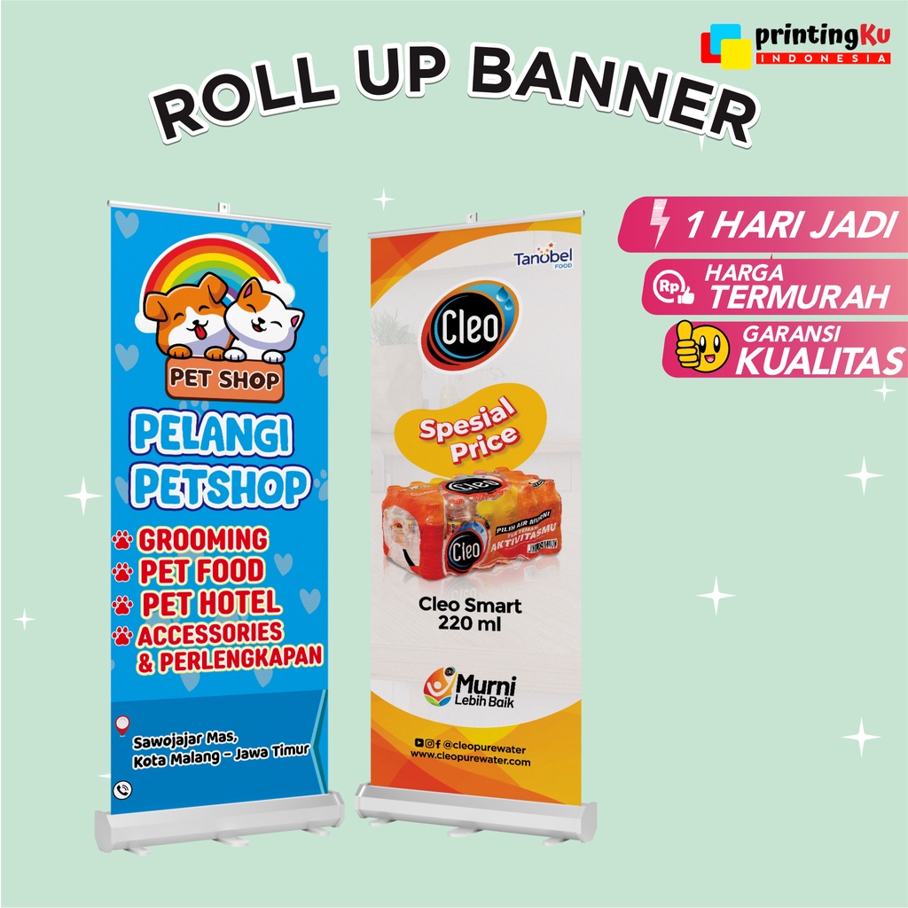 Jual Cetak Roll Up Banner Custom Roll Banner Roll Banner Murah