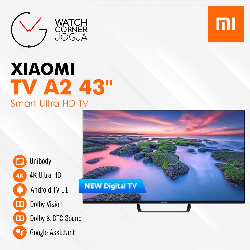 Jual Xiaomi MI TV A2 43 Inch 4K UHD Android TV Dolby Vision HDR10