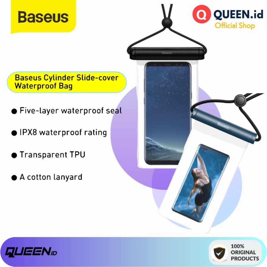 Jual Baseus Let S Go Waterproof Bag Slip Cover Case Tas Sarung Hp Anti