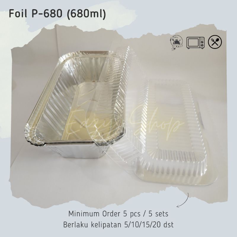 Jual Aluminium Foil Tray Loyang Dan Tutup P 680 680ml Sphagetti