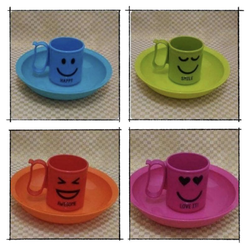 Jual Crescendo Plate N Emoticon Mug Tupperware Shopee Indonesia