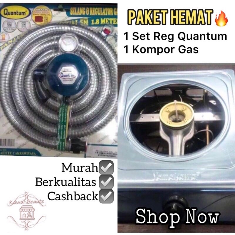 Jual Kompor 1Mata Regulator Quantum Tungku 2Mata 1Mata Pembakar