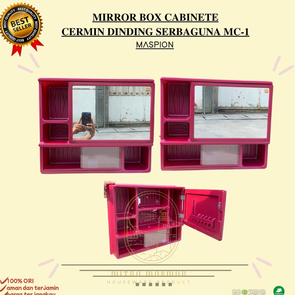 Jual New Cermin Dinding Kamar Mandi Mirror Box Cabinet Mc Rak