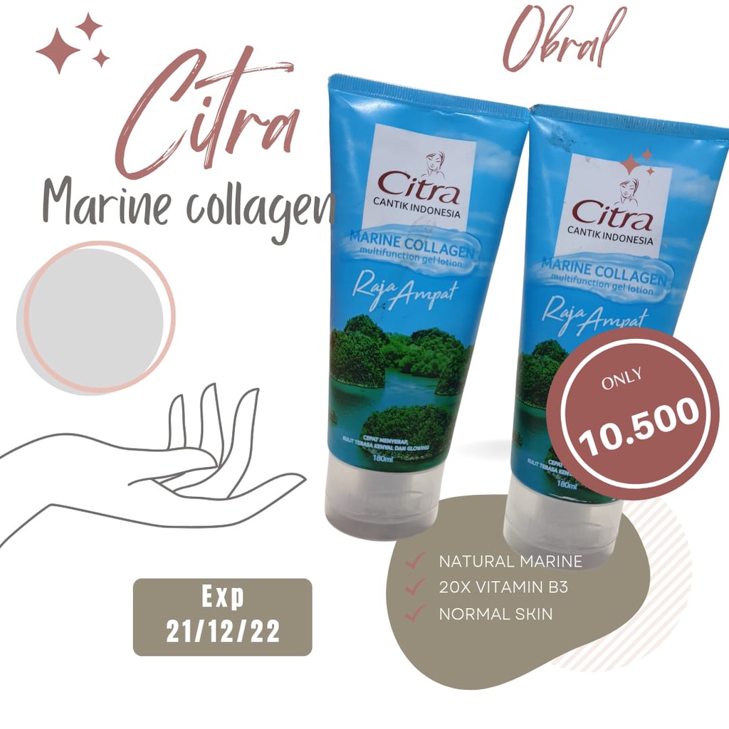 Jual Citra Marine Collagen Multifunction Gel Lotion 180ml Shopee