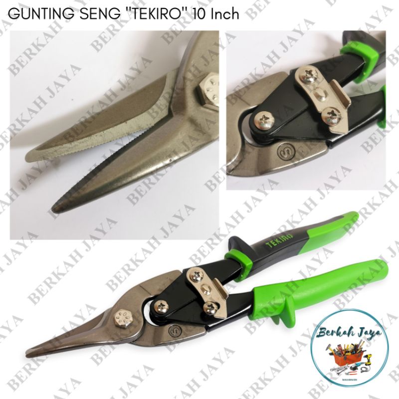 Jual Gunting Seng Baja Ringan TEKIRO 10 Tang Potong Lurus Flat