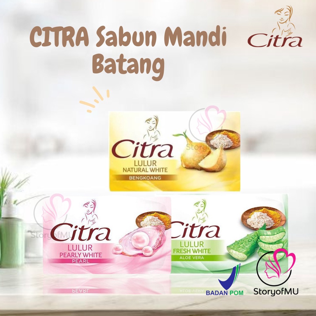 Jual Citra Sabun Mandi Batang Gr Bar Soap Natural Glow Bengkoang