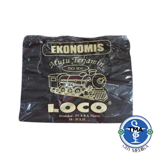 Jual Kantong Plastik Kresek Loco Ekonomis X Hitam Isi Lembar