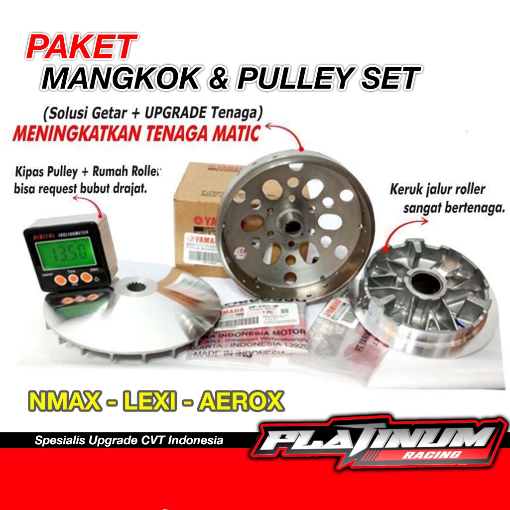 Jual PAKET KIRIAN NMAX YAMAHA AEROX PULLEY RUMAH ROLLER BUBUT NMAX