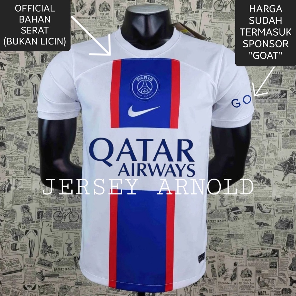 Jual JERSEY PSG 3RD THIRD MUSIM 22 23 2022 2023 GO GRADE ORI THAILAND