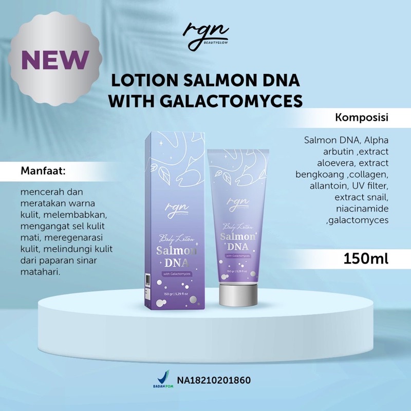 Jual Lotion Salmon Dna With Galactomyces By Rgn Bpom Shopee Indonesia