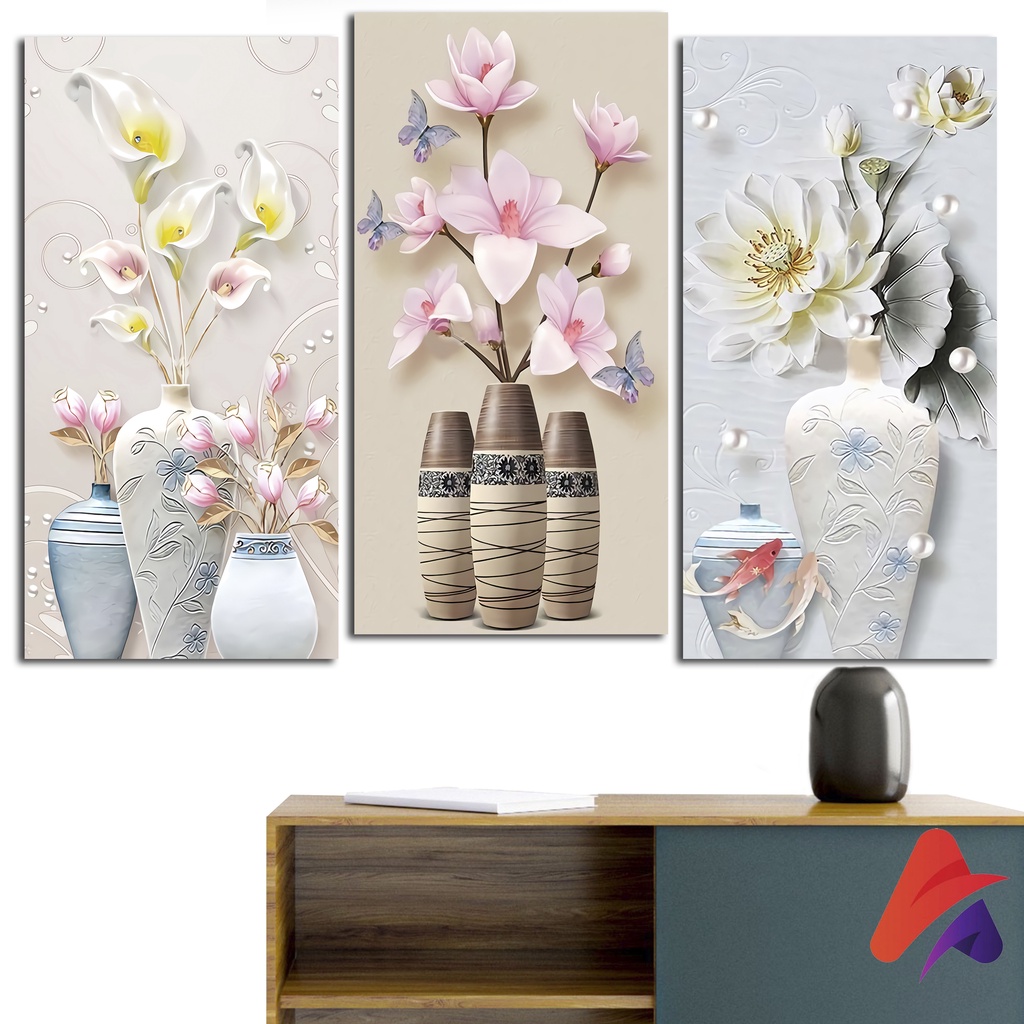 Jual Hiasan Dinding Bunga Realistik Aesthetic X Wall Decor