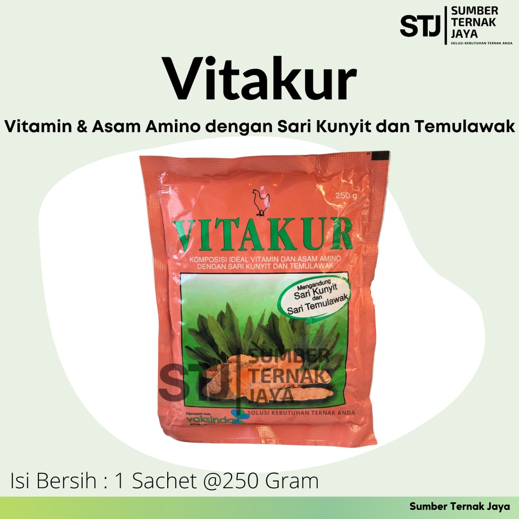 Jual Vitakur 250 Gram Multivitamin Herbal Untuk Hewan Dan Asam Amino