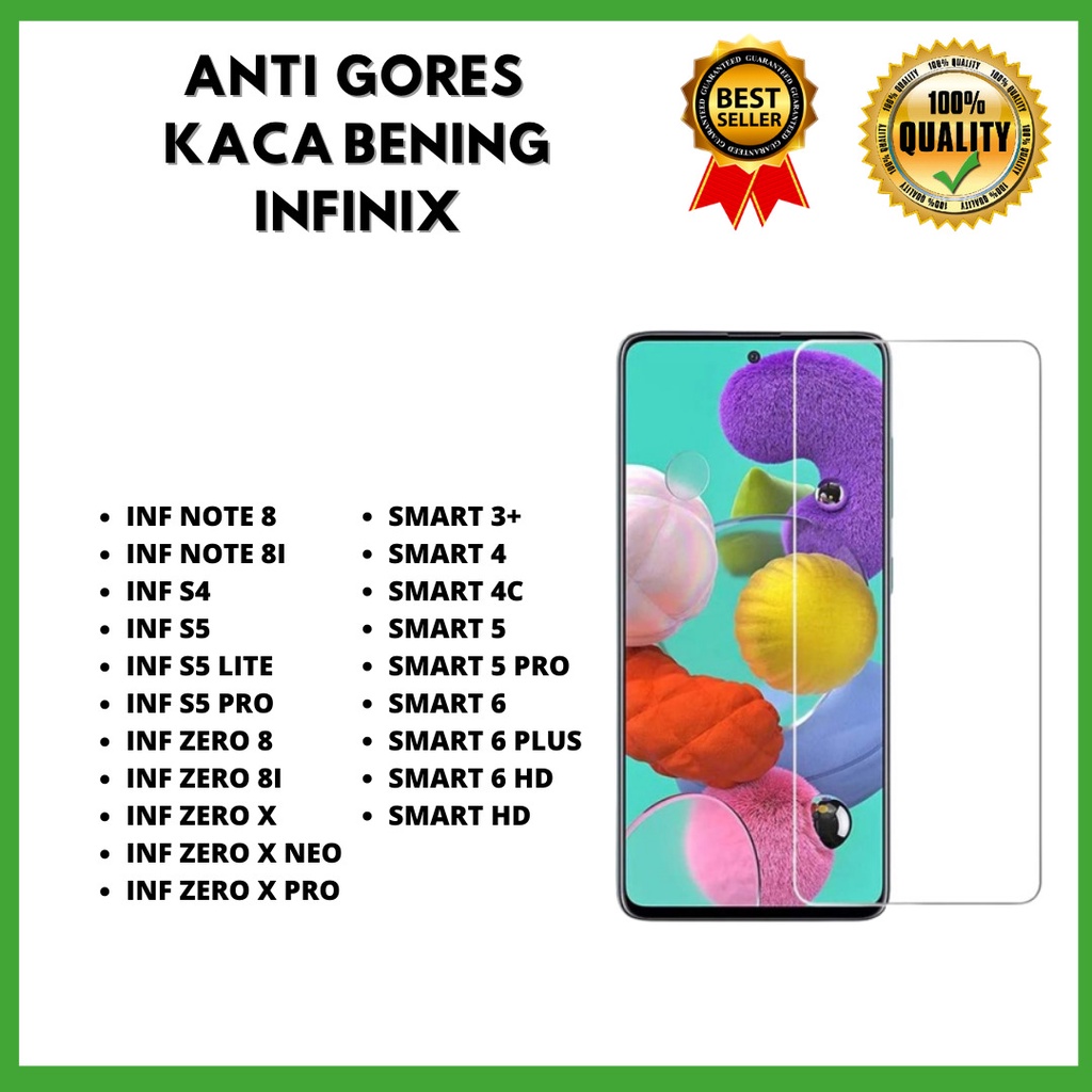 Jual TEMPERED GLASS BENING INFINIX NOTE 8 NOTE 8I S4 S5 S5 LITE S5 PRO