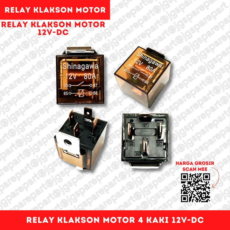 Jual Relay Klakson Relay Transparan Kaki Kaki V V A