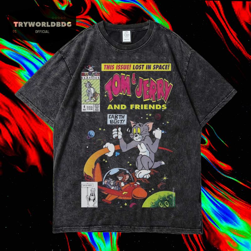 Jual Tryworldbdg Official Tom Jerry Kaos Oversized Kaos Kartun